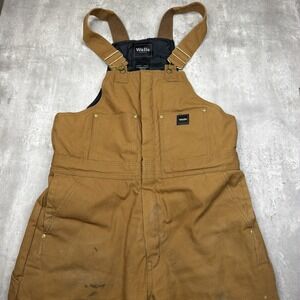 Walls Work Wear Overalls Mens Medium Brown Duck Canvas Quilted Lined Insulated